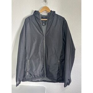 Holloway Mens Performance #229542 Jacket  Zip Up Black Gray Wavy Pattern Size L